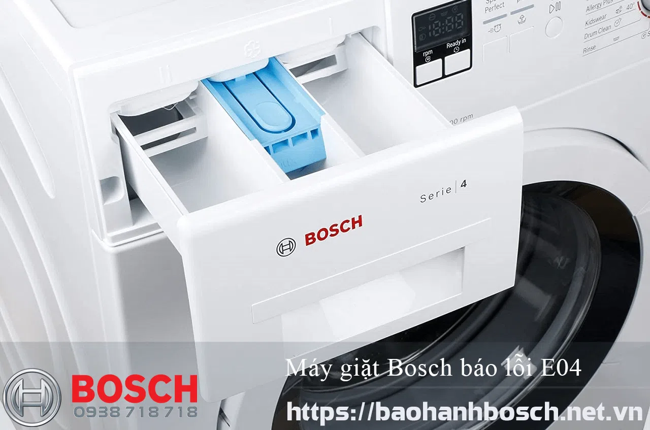 Máy giặt Bosch báo lỗi E04