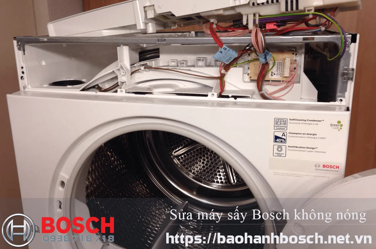 Bảo hành máy sấy Bosch, sửa chữa máy sấy Bosch không nóng, dịch vụ bảo hành Bosch chính hãng tại VN.