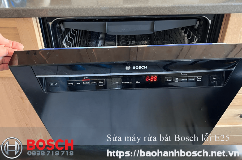Lỗi máy rửa bát Bosch E25, dịch vụ sửa máy rửa bát Bosch chính hãng, bảo hành uy tín tại tpHCM và toàn quốc. Liên hệ Hotline 0938 718 718 để được hỗ trợ nhanh chóng.