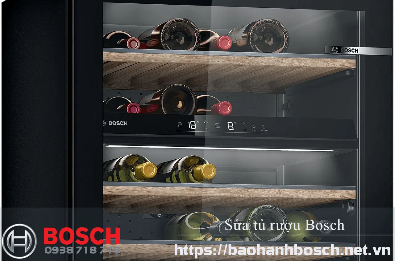 Lọ rượu trong tủ rượu Bosch cao cấp, bảo quản đồ uống hiệu quả, thiết kế hiện đại, kính cường lực chống xước, điều chỉnh nhiệt độ tiện lợi. Dịch vụ bảo hành chính hãng Bosch tại Việt Nam.