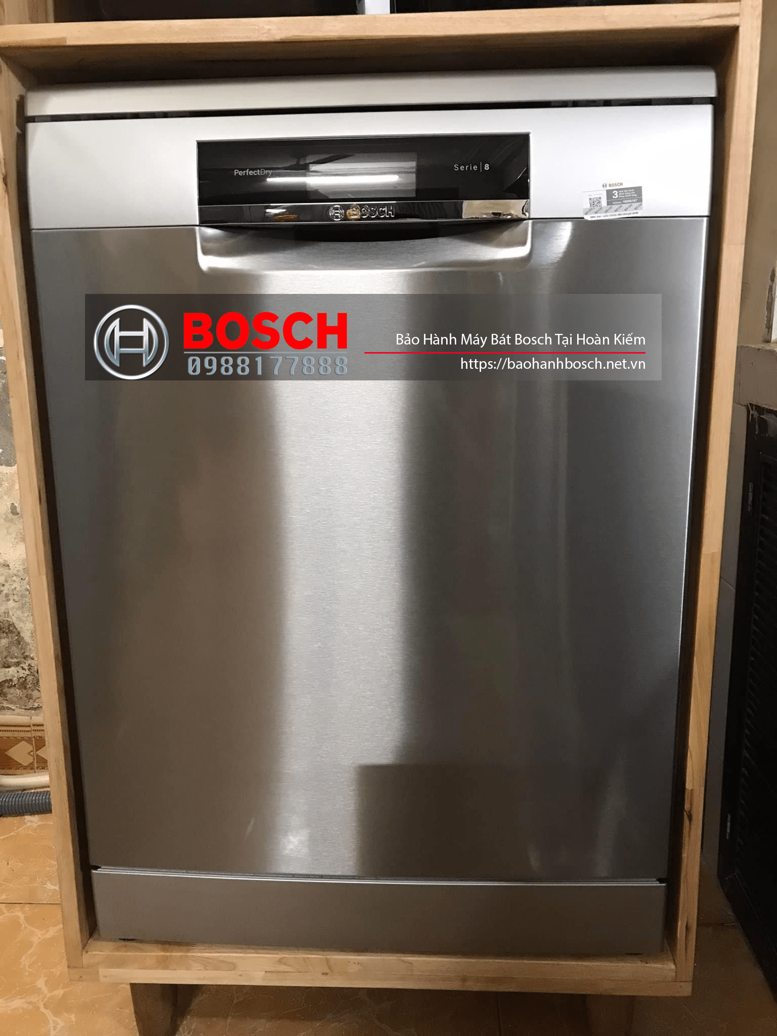Máy rửa chén Bosch chính hãng bảo hành tốt, phù hợp cho gia đình hiện đại, hiệu quả làm sạch cao. Dịch vụ bảo hành Bosch tại Hoàn Kiếm, liên hệ để được hỗ trợ nhanh chóng.