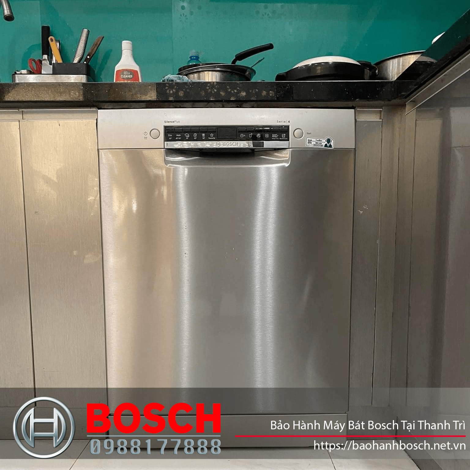 Máy rửa bát Bosch bảo hành chính hãng tại Thanh Trì, đảm bảo chất lượng và dịch vụ uy tín. Luôn sẵn sàng hỗ trợ bảo trì, sửa chữa nhanh chóng và chuyên nghiệp cho các thiết bị gia dụng Bosch.