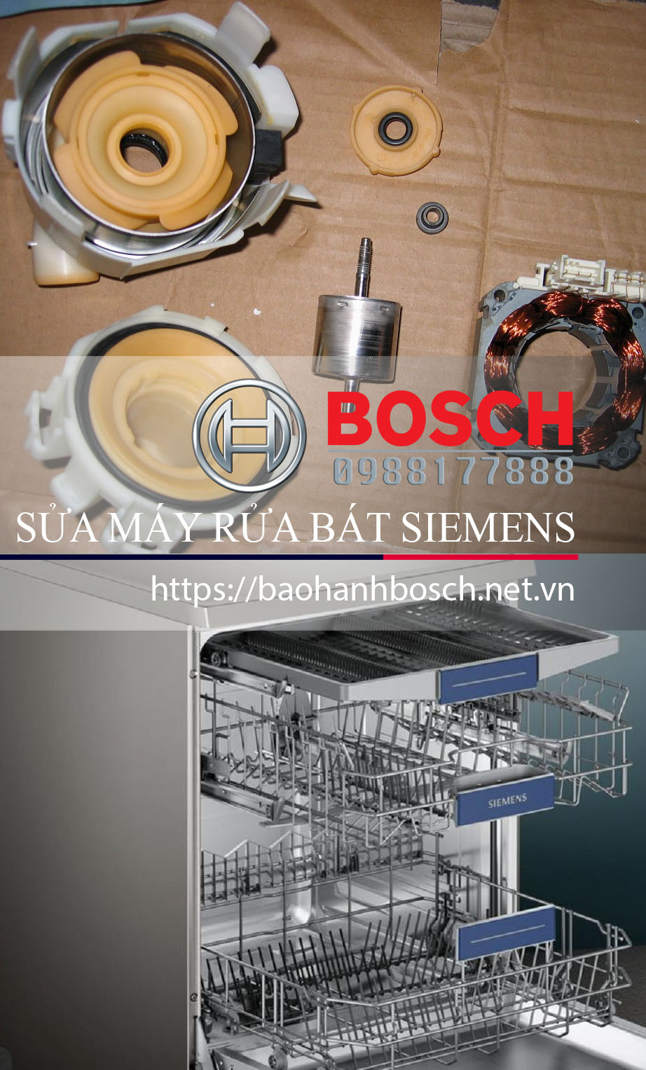 Bảo trì, sửa chữa máy rửa bát Siemens chính hãng, linh kiện chính xác, dịch vụ chuyên nghiệp tại Bosch, địa chỉ tin cậy bảo hành thiết bị gia dụng cao cấp.