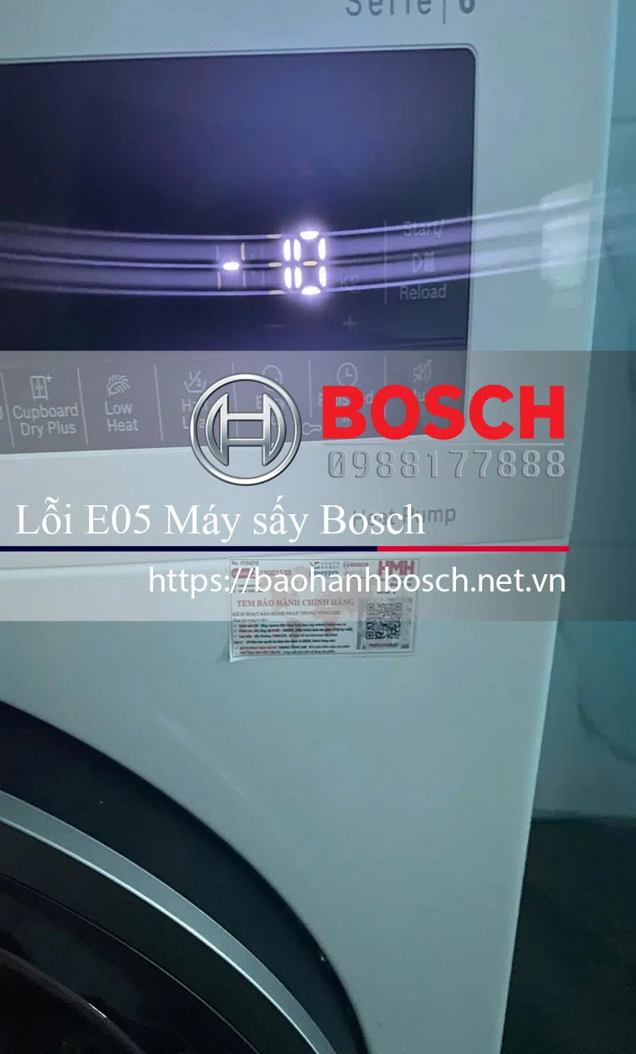 Bảo hành máy sấy Bosch chính hãng, lỗi E05 và cách khắc phục, dịch vụ bảo trì máy sấy Bosch, trung tâm bảo hành Bosch tại Việt Nam, hỗ trợ sửa chữa và bảo dưỡng máy sấy Bosch hiệu quả.