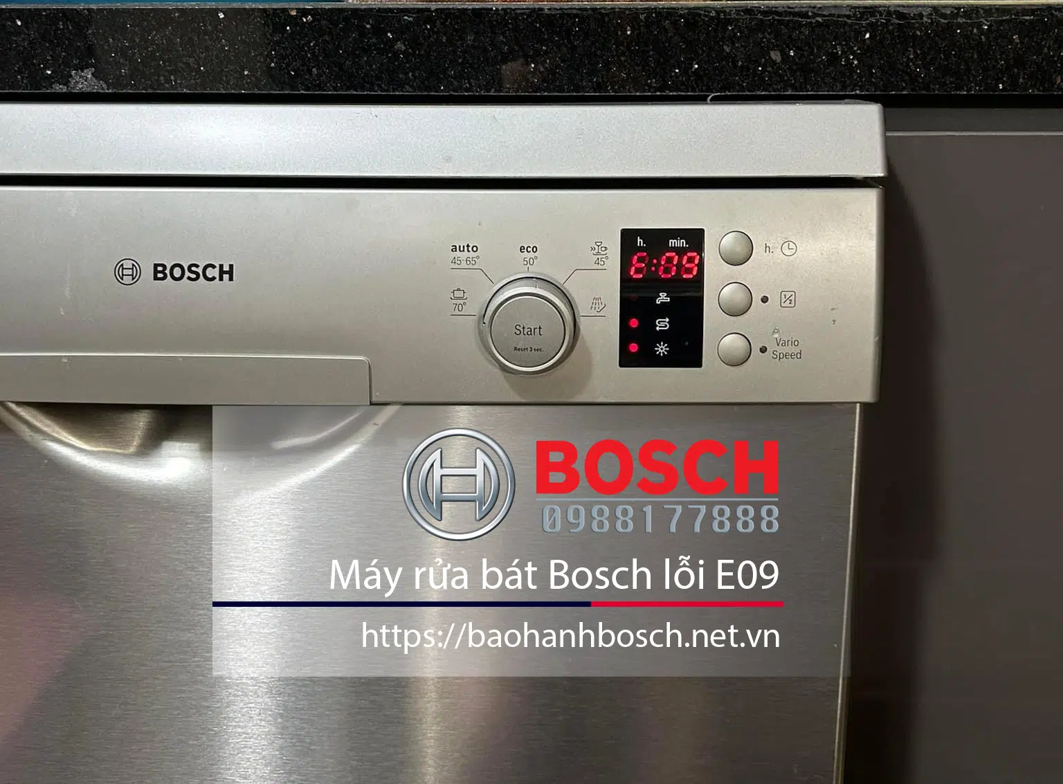 Chương trình bảo hành máy rửa bát Bosch, dịch vụ sửa chữa và hỗ trợ lỗi E09, đứng đầu bởi bảo hành Bosch chính hãng tại Việt Nam.