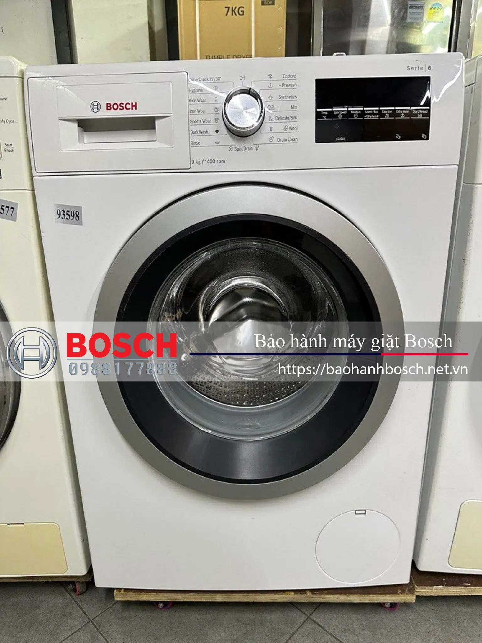 Cần hỗ trợ, hãy gọi cho chúng tôi 0988 177 888 để đặt lịch bảo hành máy giặt Bosch