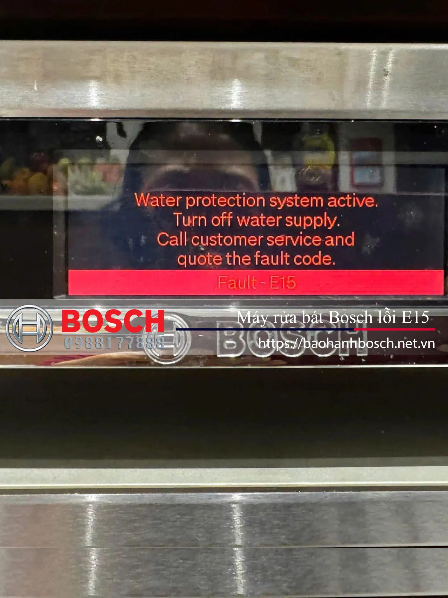 Làm thế nào để sửa máy rửa bát Bosch lỗi E15