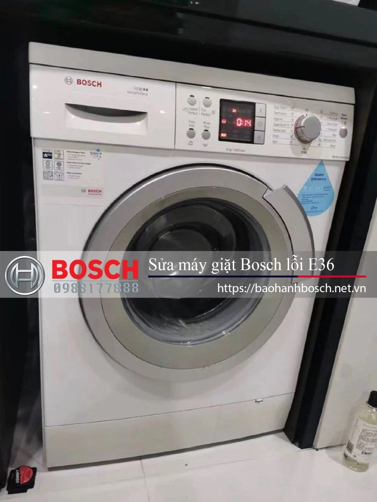 Bảo hành máy giặt Bosch chính hãng, sửa lỗi E36, dịch vụ bảo trì và sửa chữa máy giặt Bosch tại địa chỉ uy tín.